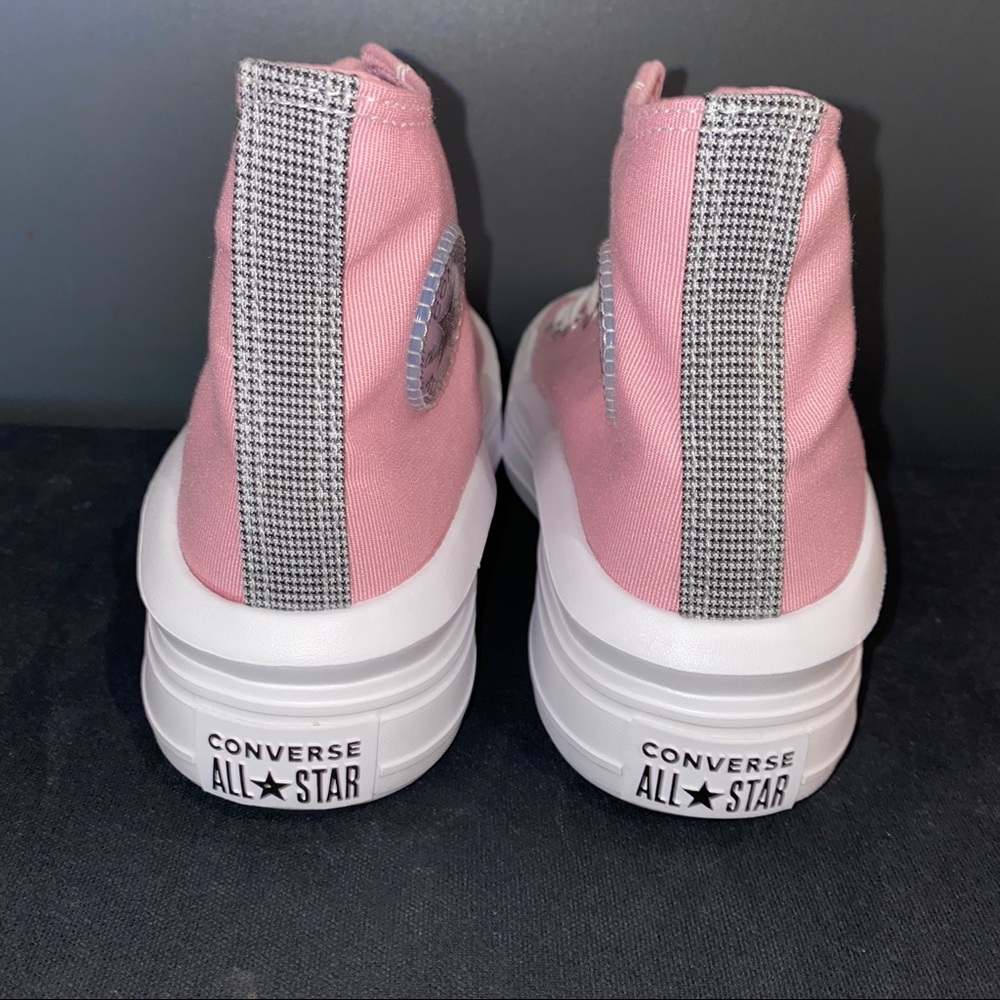 Converse Pink CTAS Move High Top Platform Sneakers - Picture 4 of 5